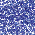 Miyuki Quarter Tila QTL-177 5 x 1.2 mm  Transparent Cobalt AB Beads - 5 or 10 gm