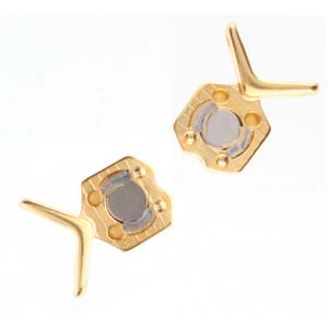 Cymbal™ Vorino II Chevron Magnetic Clasp, 18.6 x 11 mm - 24K Gold Plated or Antique Silver Plated - 1 Piece