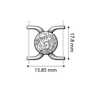 Cymbal™ Souda II 11/0 Magnetic Clasp, 15.85 x 17.8 mm - 24K Gold Plated, Rose Gold Plated, Antique Brass Plated or Antique Silver Plated - 1 Clasp