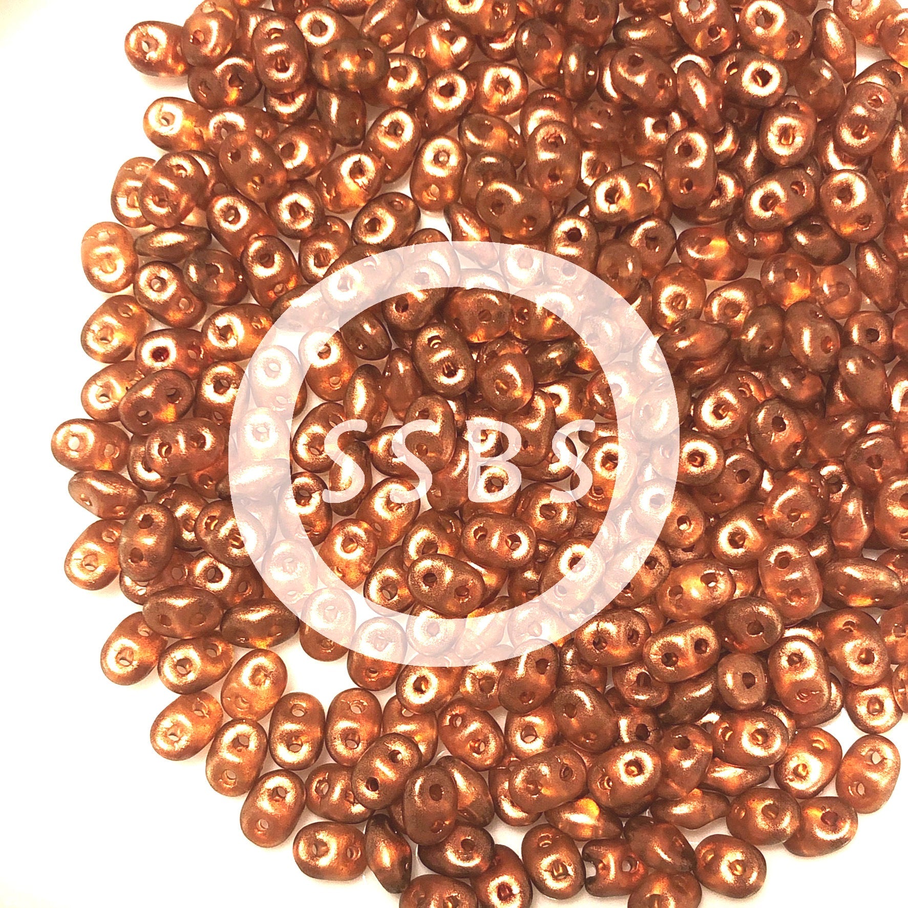 Matubo Superduo 2.5 x 5 mm 00030-29252  Halo Tangerine Beads - 5 or 10 gm
