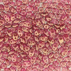 Matubo Superduo 2.5 x 5 mm 00030-29260  Halo French Rose Beads - 5 or 10 gm