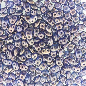 Matubo Superduo 2.5 x 5 mm 00030-29264  Halo Cerulean Blue Beads - 5 or 10 gm