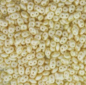 Matubo Superduo 2.5 x 5 mm 02010-25039  Pastel Cream Beads - 5 or 10 gm