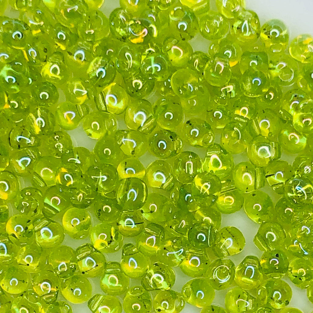 Miyuki Drop 2.8 mm DP28-258  Transparent Chartreuse Green AB Beads - 5 or 10 gm