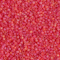 Miyuki Delica DB856 / DB0856  11/0 Matte Transparent Light Red AB Cylinder/Tube Beads, 5 or 10 gm