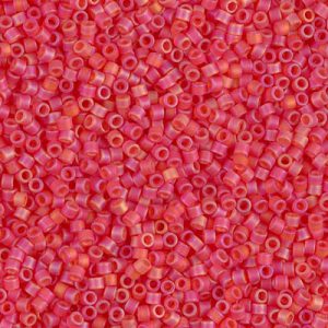 Miyuki Delica DB856 / DB0856  11/0 Matte Transparent Light Red AB Cylinder/Tube Beads, 5 or 10 gm