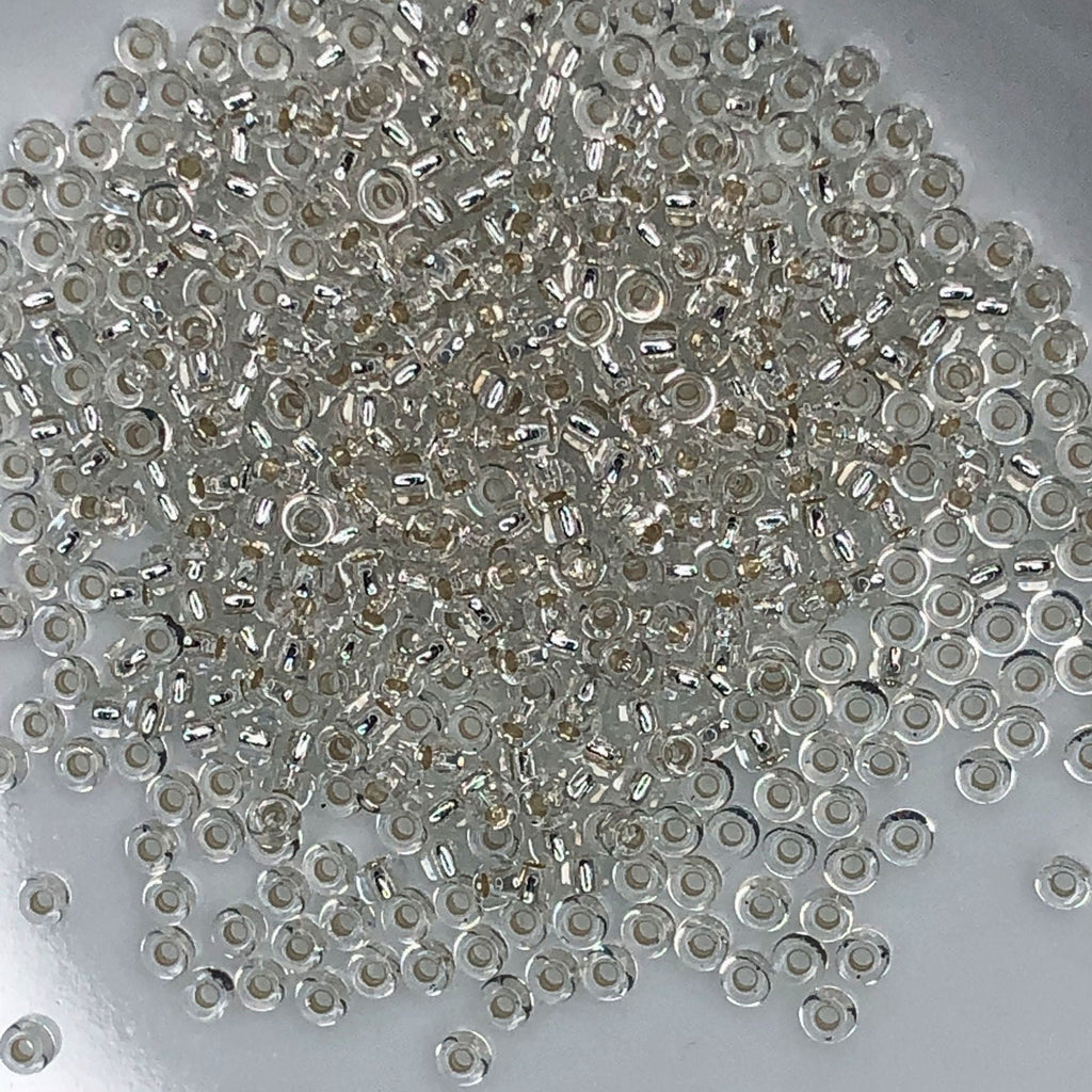 Miyuki 11-1    11/0 Silver Lined Transparent Crystal Seed Beads - 5 or 10 gm