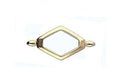 Cymbal™ Kotroni Superduo Connector Beads, 31.3 x 15.6 mm - Antique Brass Plated, 24K Gold Plated or Antique Silver Plated - 2 Connectors
