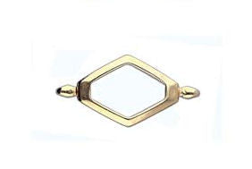 Cymbal™ Kotroni Superduo Connector Beads, 31.3 x 15.6 mm - Antique Brass Plated, 24K Gold Plated or Antique Silver Plated - 2 Connectors