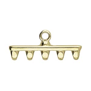 Cymbal™ Rozos V Superduo Bead Endings™, 19.6 x 8 mm - Antique Brass Plated, 24K Gold Plated or Antique Silver Plated- 1 Pair