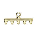 Cymbal™ Rozos V Superduo Bead Endings™, 19.6 x 8 mm - Antique Brass Plated, 24K Gold Plated or Antique Silver Plated- 1 Pair