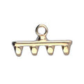 Cymbal™ Rozos IV Superduo Bead Endings™, 15.7 x 8.2 mm - Antique Brass Plated, 24K Gold Plated or Antique Silver Plated- 1 Pair
