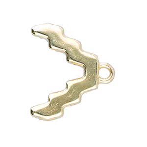 Cymbal™ Menites Superduo Bead Endings™, 15.7 x 9.4 mm - Antique Brass Plated, 24K Gold Plated or Antique Silver Plated- 1 Pair