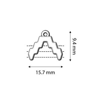 Cymbal™ Menites Superduo Bead Endings™, 15.7 x 9.4 mm - Antique Brass Plated, 24K Gold Plated or Antique Silver Plated- 1 Pair
