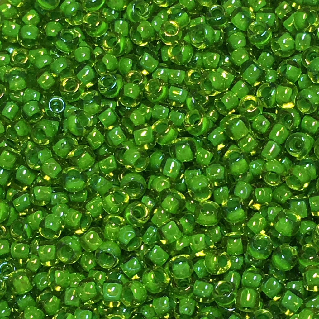 TOHO TR-08-306  8/0 Color Lined Lime Jonquil Seed Beads, 5 or 10 gm