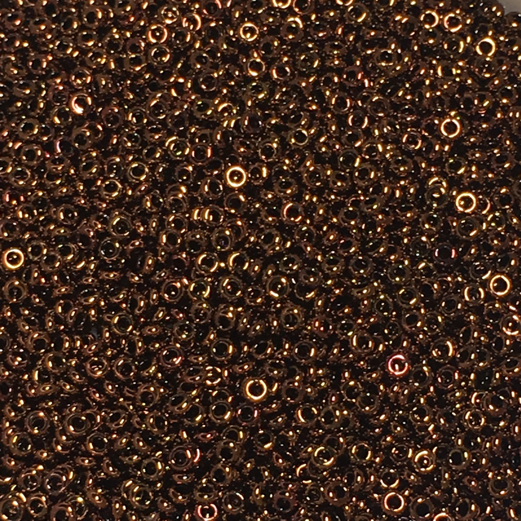 TOHO TD-11-501  11/0 Higher Metallic Cinnamon Bronze Demi Beads, 5 or 10 gm