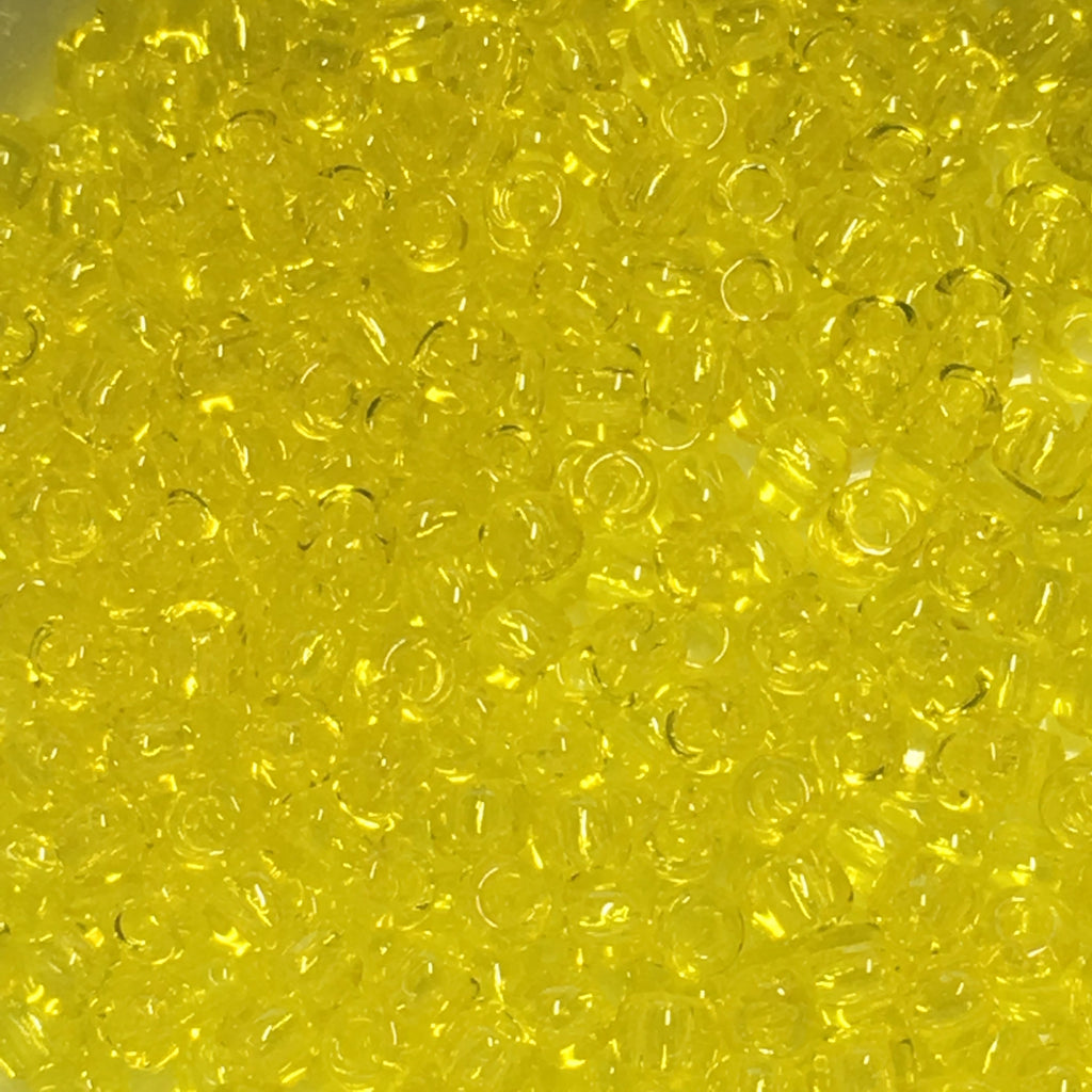 TOHO TR-11-12  11/0 Transparent Lemon Yellow Seed Beads, 5 gm