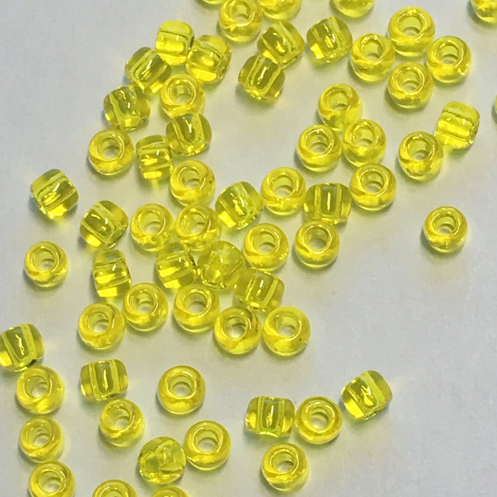 TOHO TR-11-12  11/0 Transparent Lemon Yellow Seed Beads, 5 gm