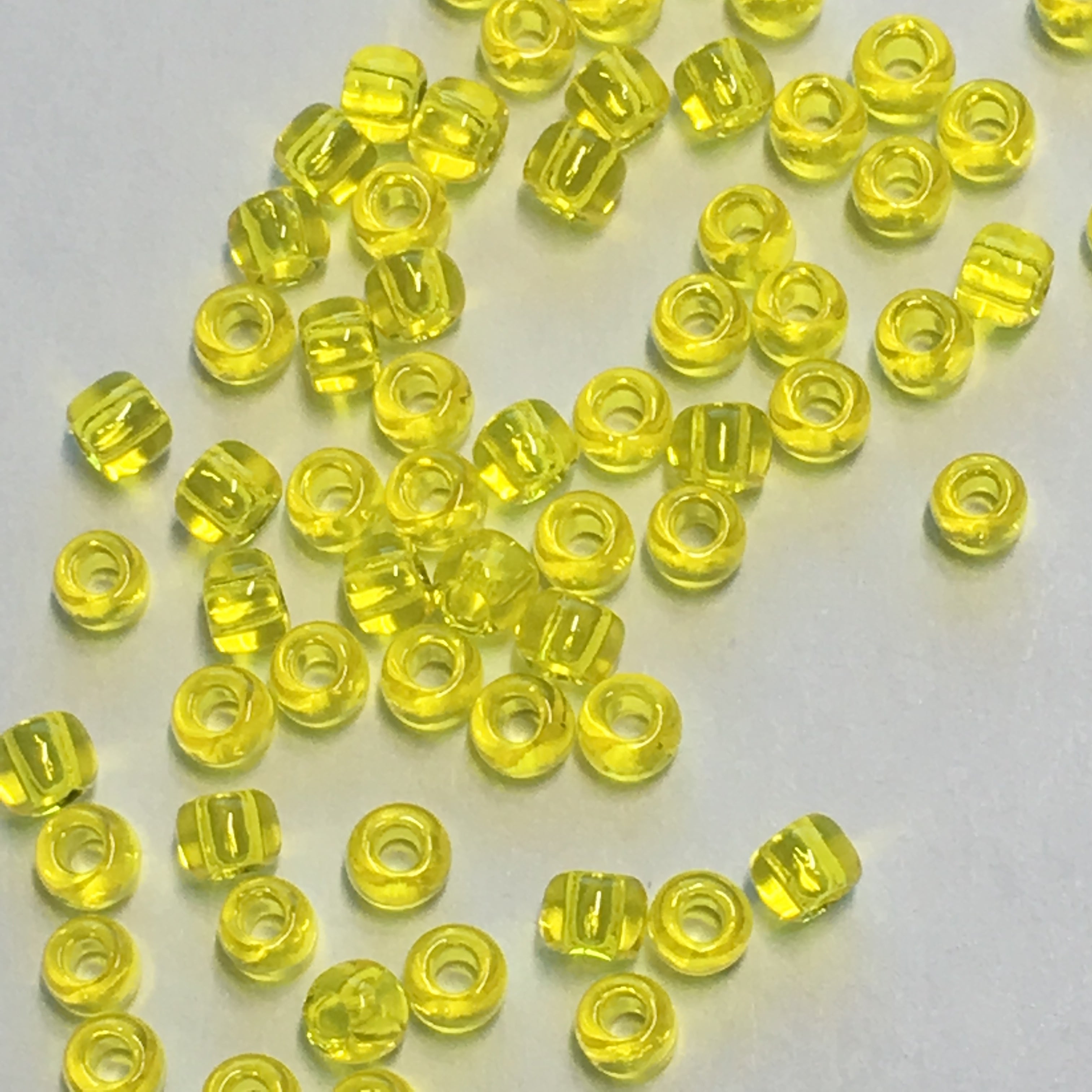 TOHO TR-11-12  11/0 Transparent Lemon Yellow Seed Beads, 5 gm