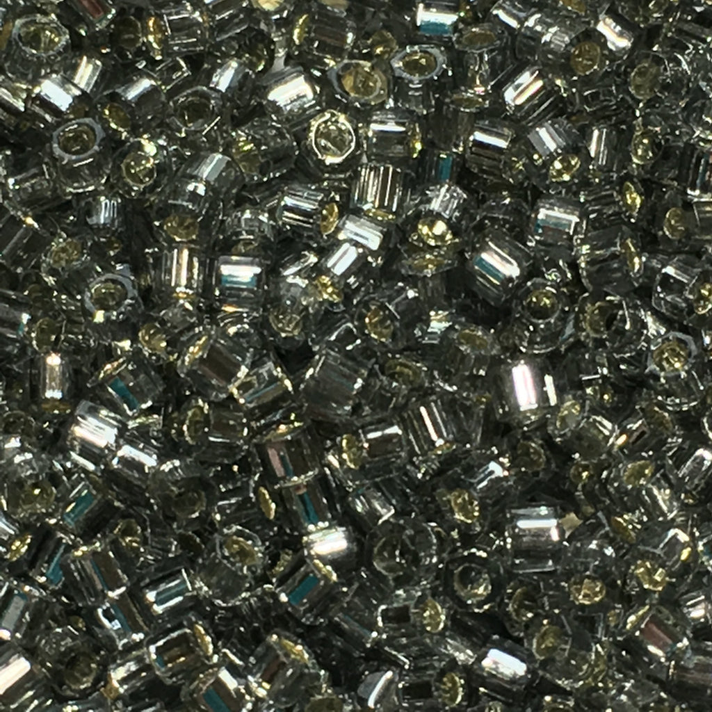 TOHO TB-29 Aiko Hex Silver Lined Light Black Diamond Seed Beads, 5 gm