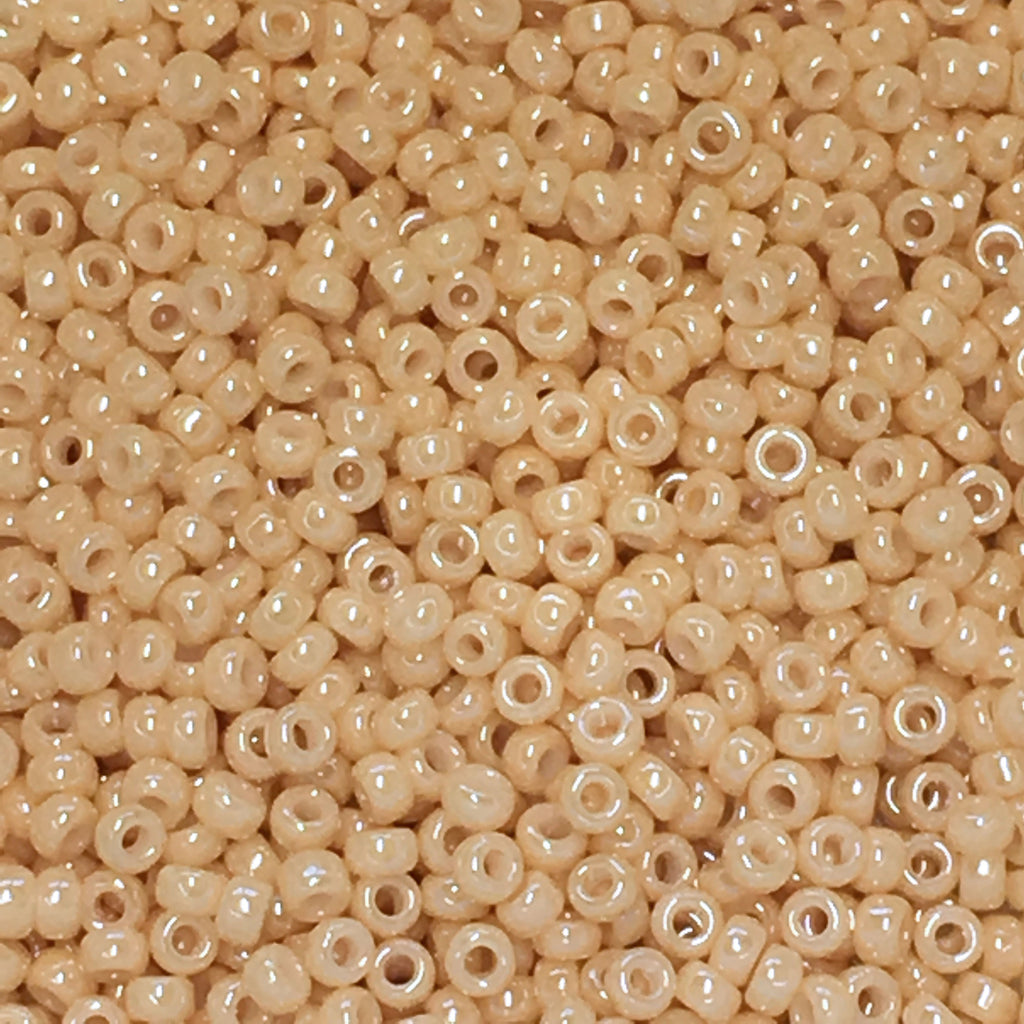 Miyuki 15-593  15/0 Light Caramel / Beige Ceylon (Like DB 205) Seed Beads - 1, 2 or 5 gm