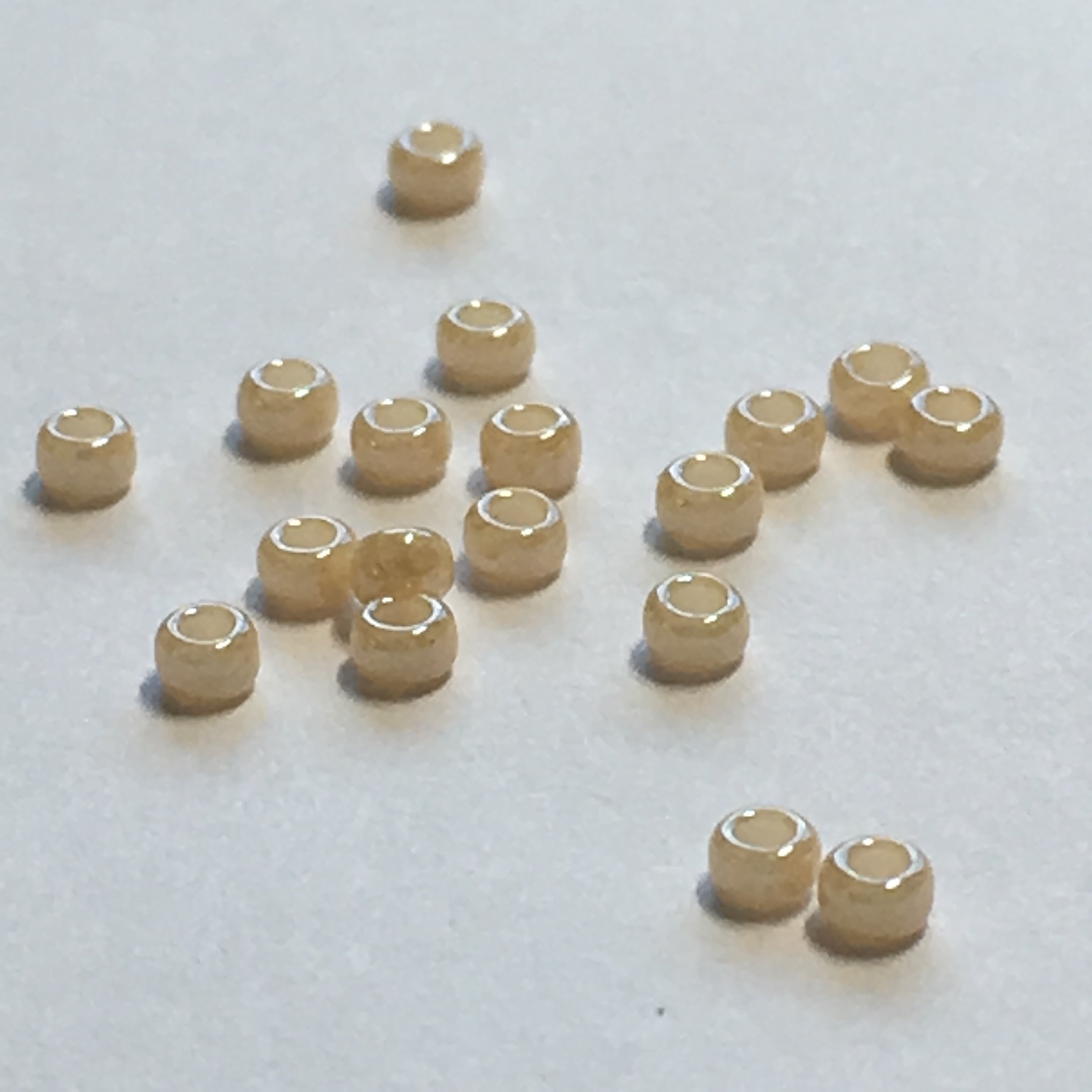Miyuki 15-593  15/0 Light Caramel / Beige Ceylon (Like DB 205) Seed Beads - 1, 2 or 5 gm