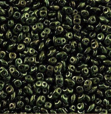 Matubo Superduo 2.5 x 5 mm 23980-14495  Jet Red Luster Beads - 5 or 10 gm