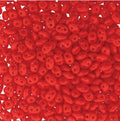 Matubo Superduo 2.5 x 5 mm 59320  Opaque Coral Red Beads - 5 or 10 gm