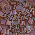 Miyuki Tila TL-134FR  5 mm Matte Transparent Dark Topaz AB Tile Beads - 5 or 10 gm