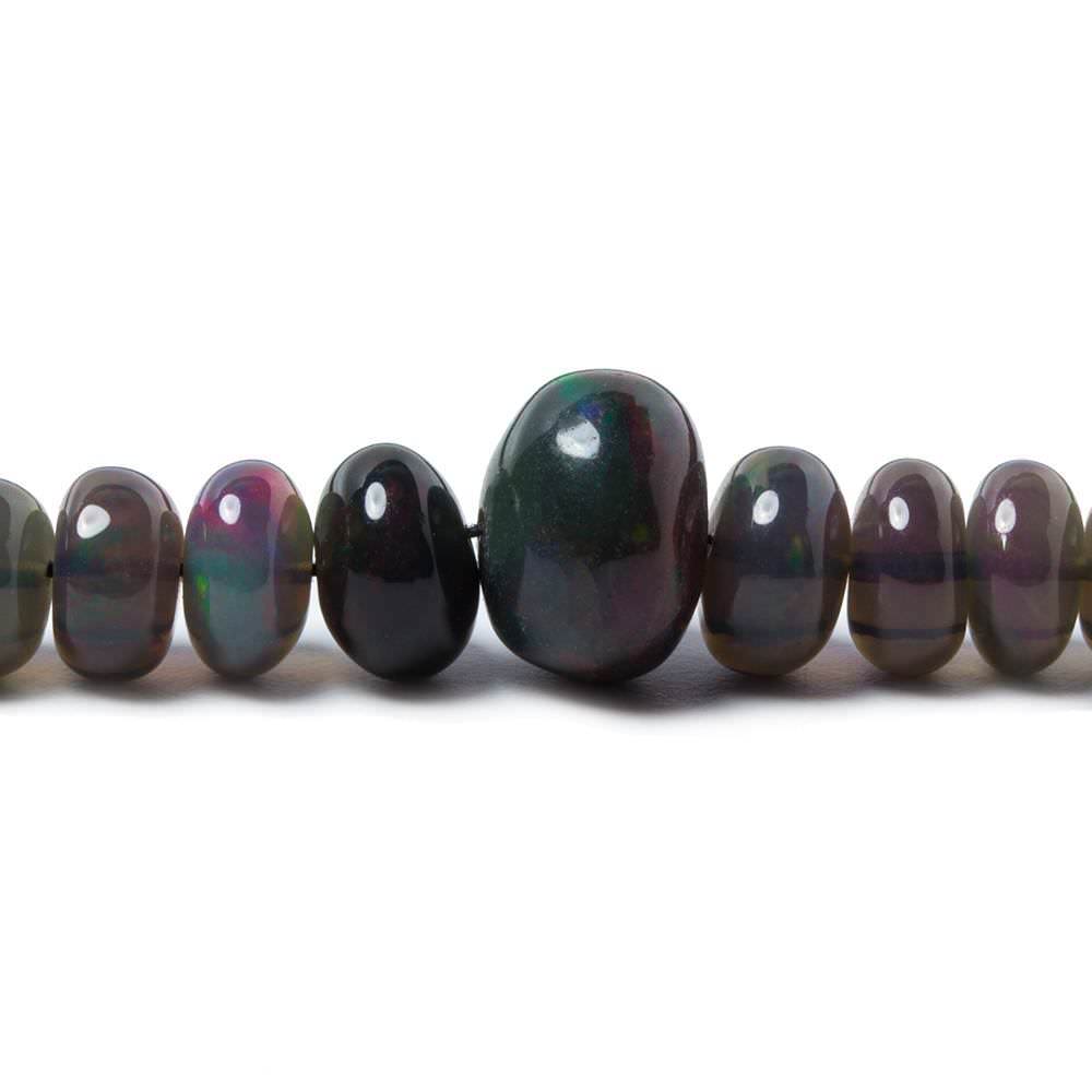 3-7mm Blue Ethiopian Opal Plain Rondelle Beads 16 inch 138 pieces