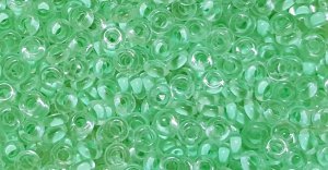 TOHO TD-8-975 - 8/0  Mint Green Lined Crystal Demi Beads, 5 gm