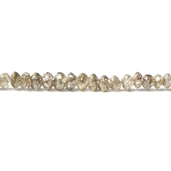 Champagne Diamond Beads Faceted Rondelle