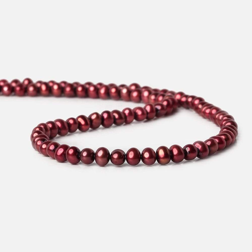 Dark Raspberry Off Round Freshwater Pearl
