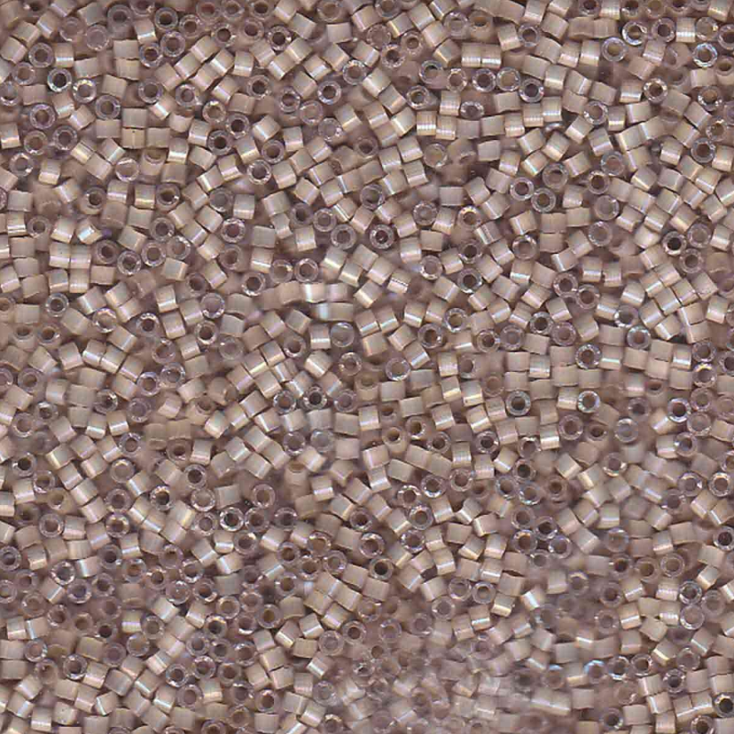 Miyuki Delica DB680 / DB0680 11/0 Dyed Smoky Quartz Silk Satin Cylinder/Tube Beads, 5 or 10 gm