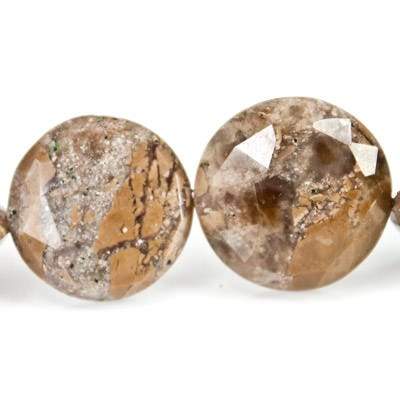 Desert Cliff Jasper Beads Straight Drilled Faceted Coins