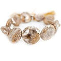 Desert Cliff Jasper Beads Straight Drilled Faceted Coins