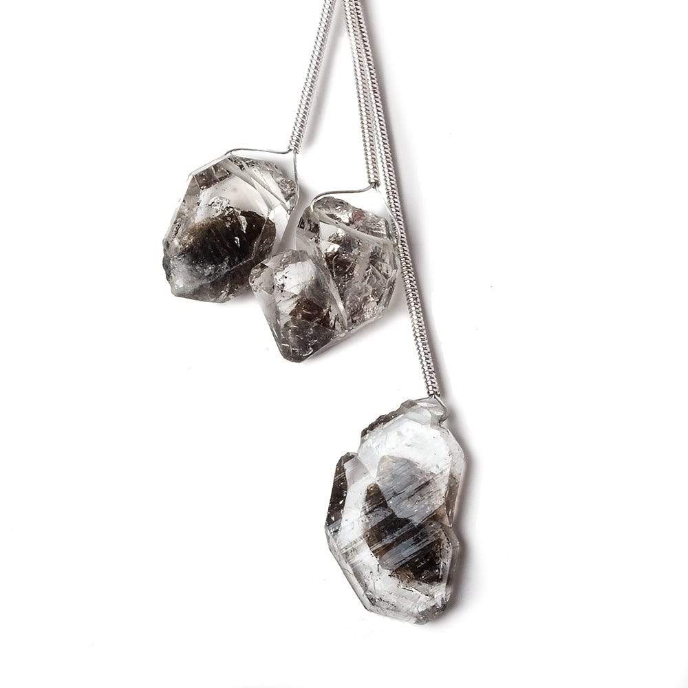 Double Terminated Quartz Focal Bead Set of 3 pieces