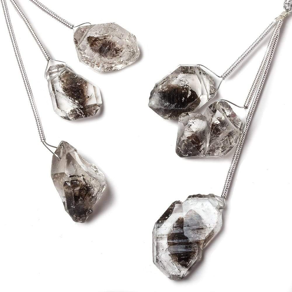 Double Terminated Quartz Focal Bead Set of 3 pieces