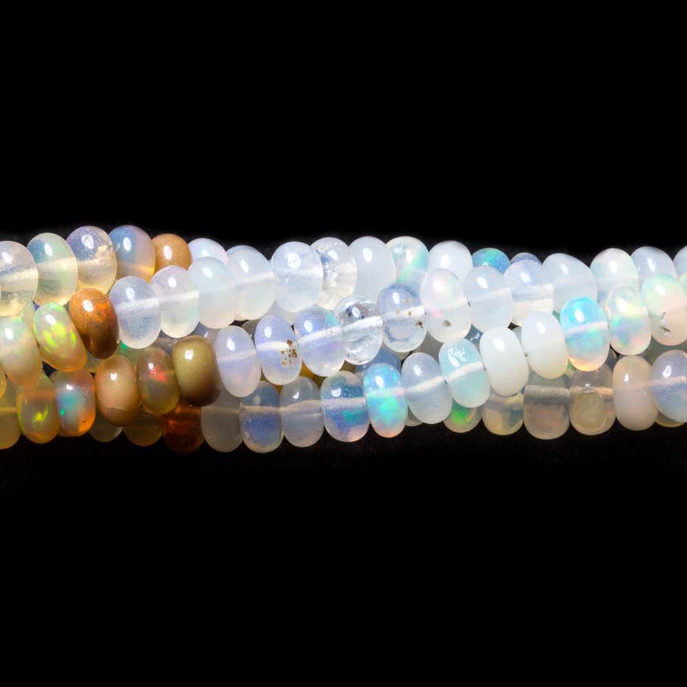 Ethiopian Opal Beads Plain Rondelle, AA Grade