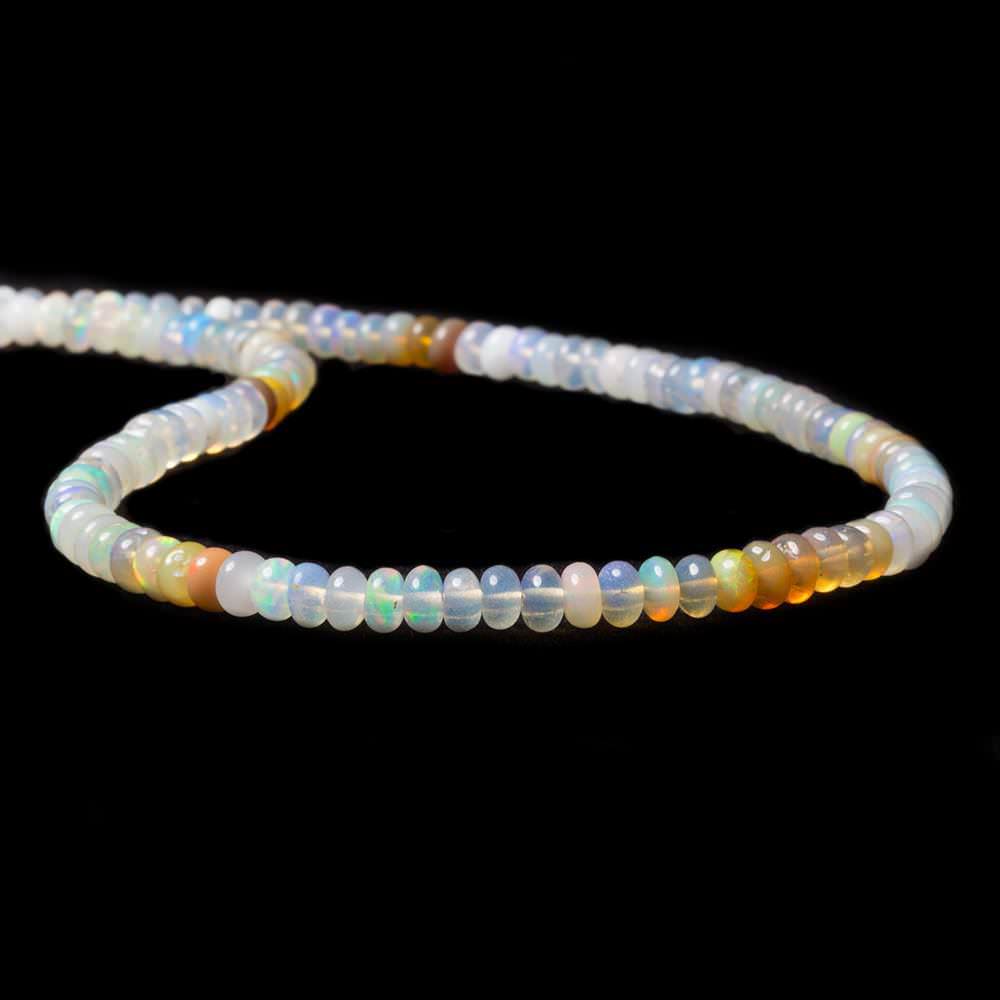 Ethiopian Opal Beads Plain Rondelle, AA Grade