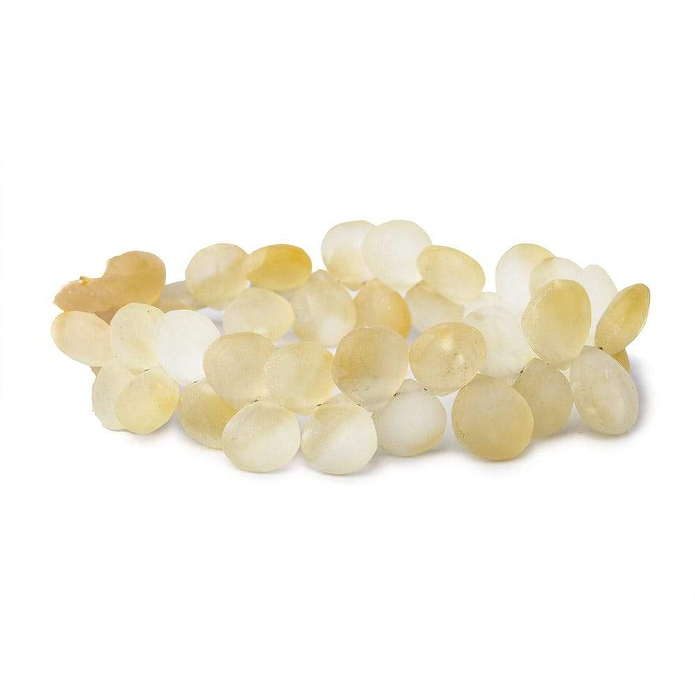 Frosted Citrine Plain Heart