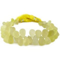 Frosted Lemon Quartz Plain Tear Drop