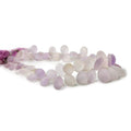 Frosted Pink Amethyst Plain Pear