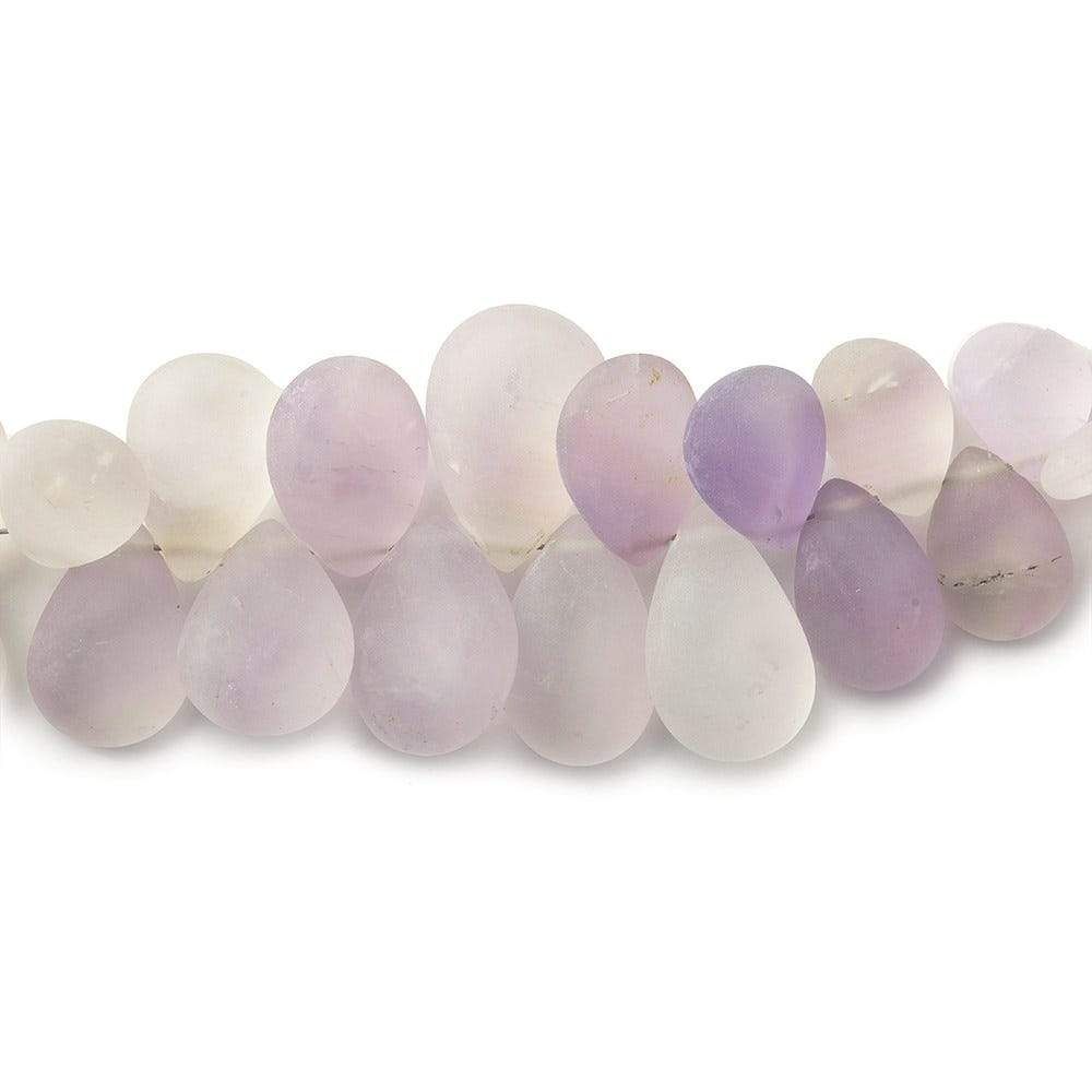 Frosted Pink Amethyst Plain Pear