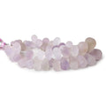 Frosted Pink Amethyst Plain Tear Drop