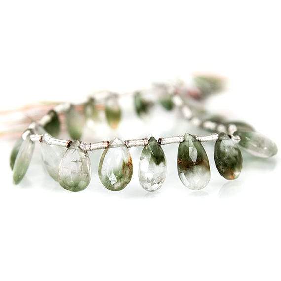 Green Cat`s Eye Quartz Pear Briolette
