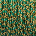 Green Onyx micro-faceted rondelle Gold plated Chain by the foot