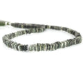 Green Tourmalinated Quartz Plain Square Heshi Beads 16 inch 240 pieces