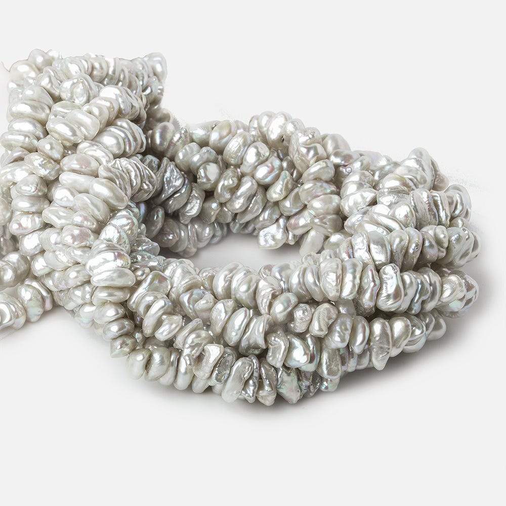 Grey Center Drill Keshi Freshwater Pearl