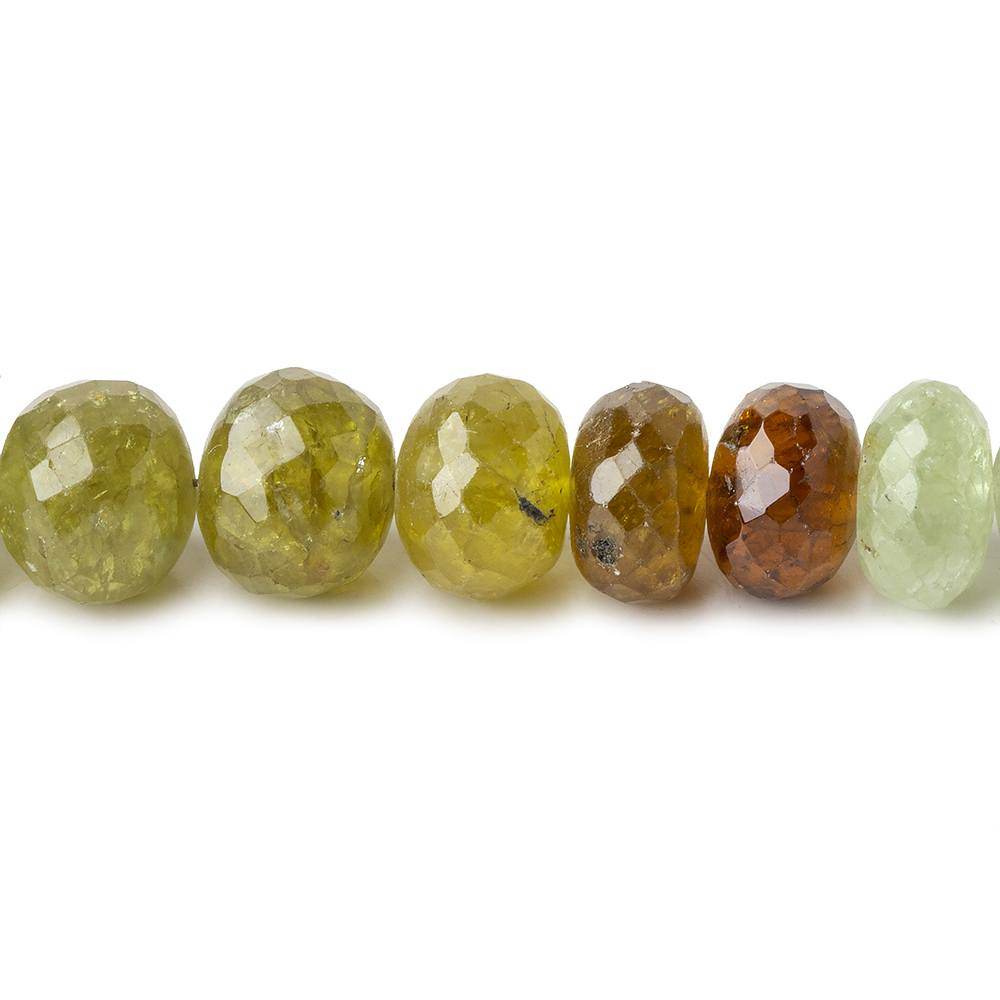Grossular Garnet Faceted Rondelles 8 inch 7.5-8mm 33 beads